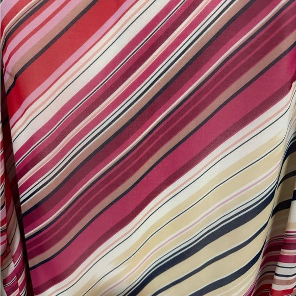 Pale Sky - Striped, Blouse, button down Back, open sleeves, with tie, Size XL - Picture 3 of 9